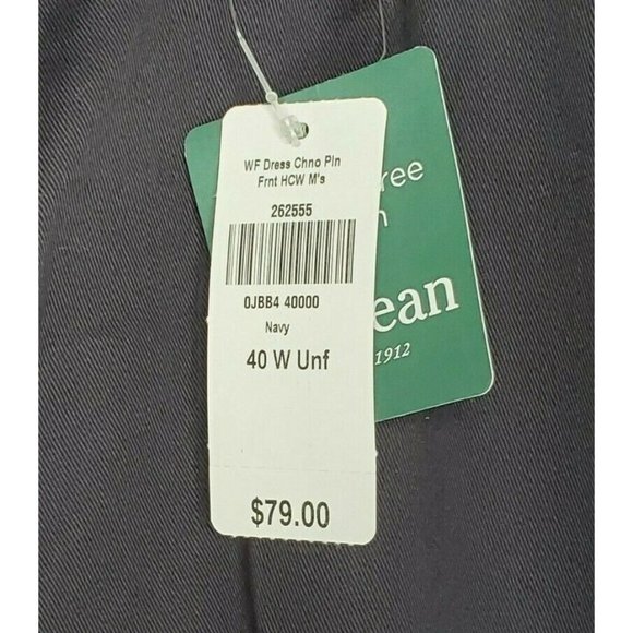 L.L. Bean Outlet Comfort Waist Size 40 Navy Blue Men Stretch Waist Dress Pants - Picture 4 of 12